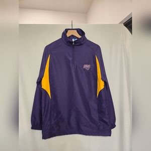 UNI Panthers Men's NCAA Purple Windbreaker Jacket Long Sleeve 1/4 Zip Close S
